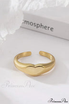 Stainless Steel Glossy Heart Rings image 3