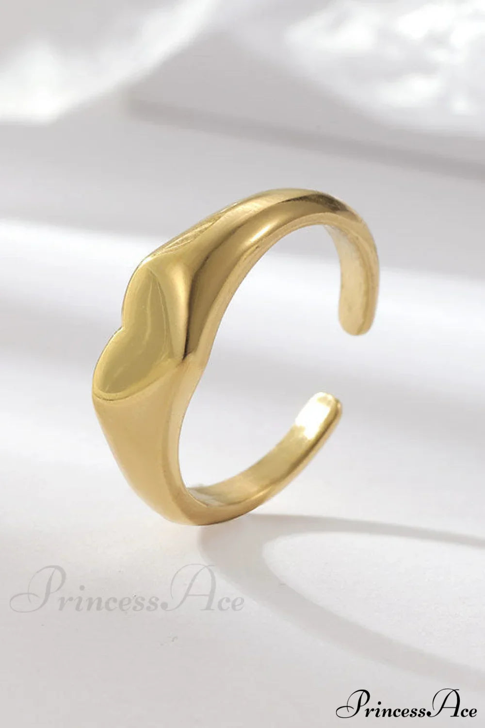Stainless Steel Glossy Heart Rings image 4