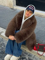Stand Collar Fluffy Winter Coat image 4