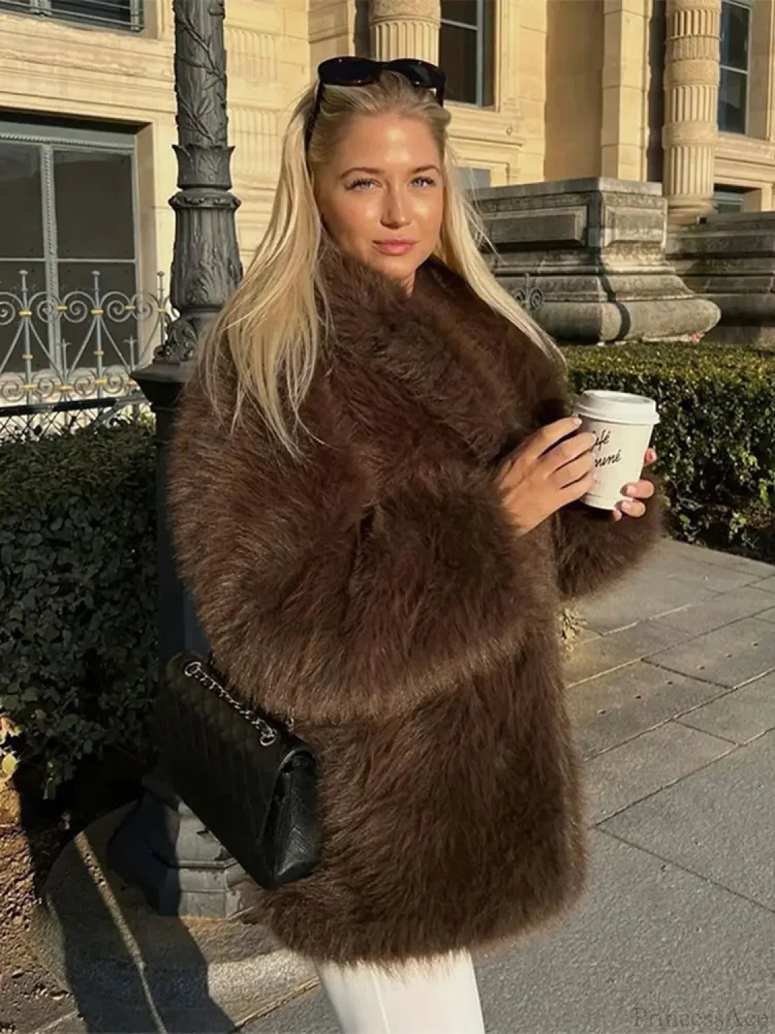 Stand Collar Fluffy Winter Coat image 2