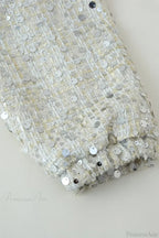 Stand Collar Sequin Long Sleeve Jacket image 4