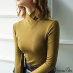 Stand-up Collar Long-sleeved Stretch T-shirt image 5
