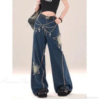 Star Baggy Denim Wide Leg Pants image 2