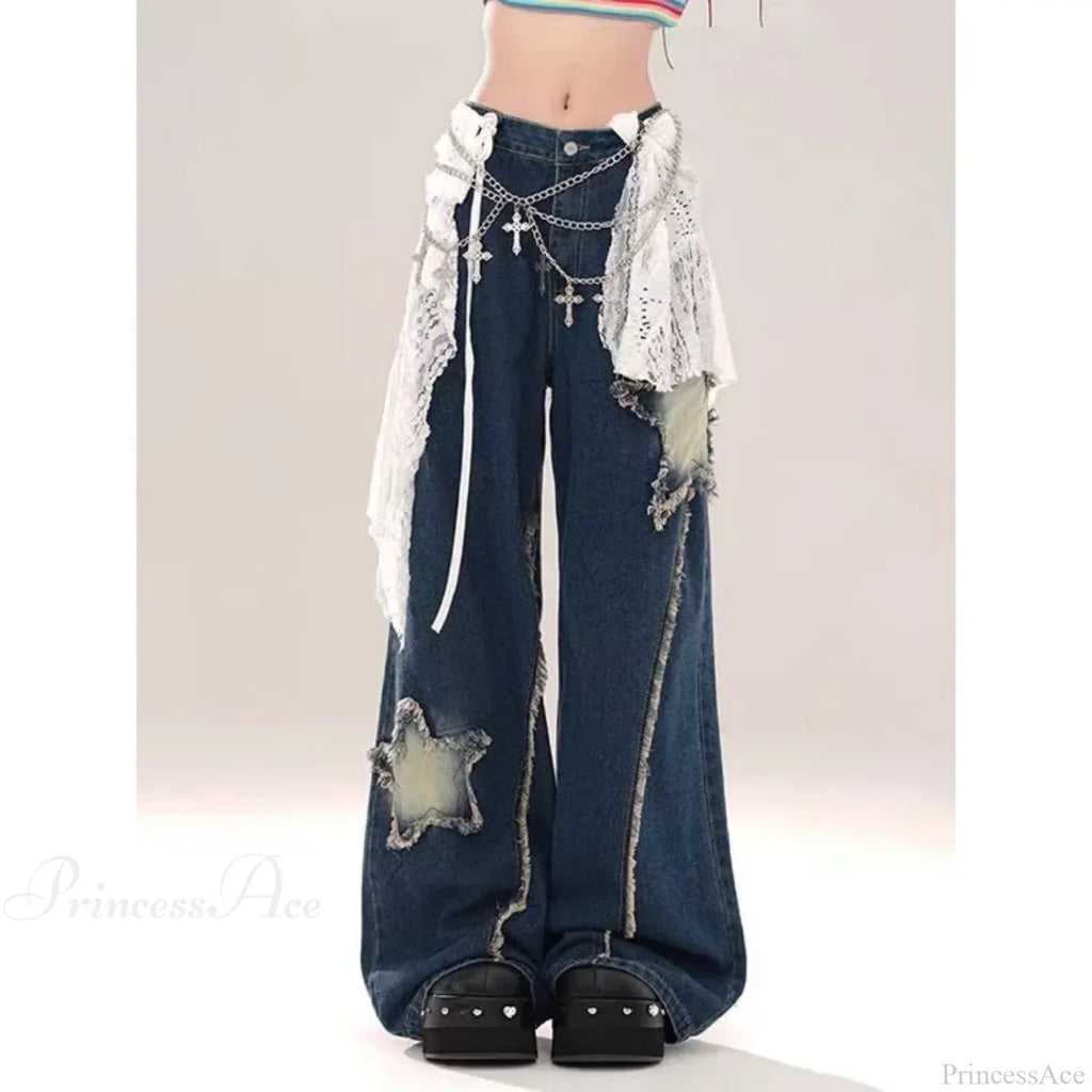 Star Baggy Denim Wide Leg Pants image 3