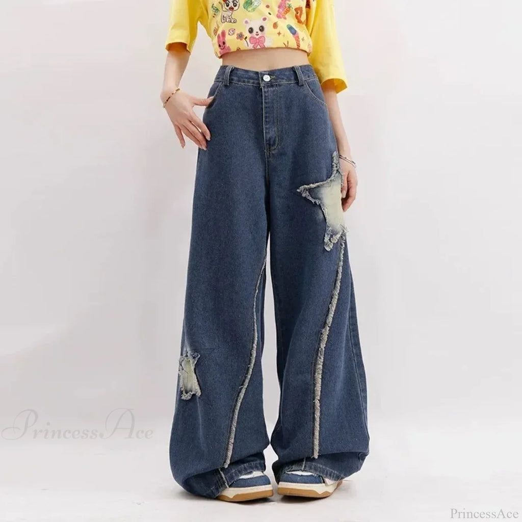 Star Baggy Denim Wide Leg Pants image 5