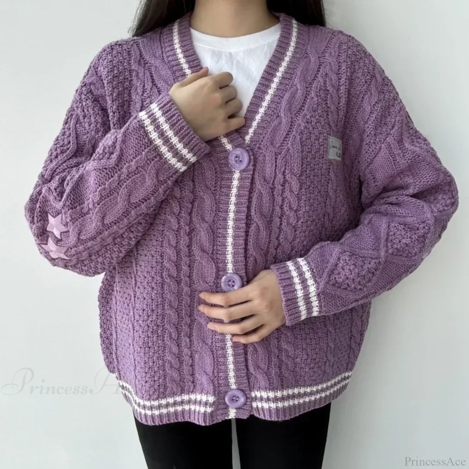 Star Embroidered V-neck Cardigan image 2