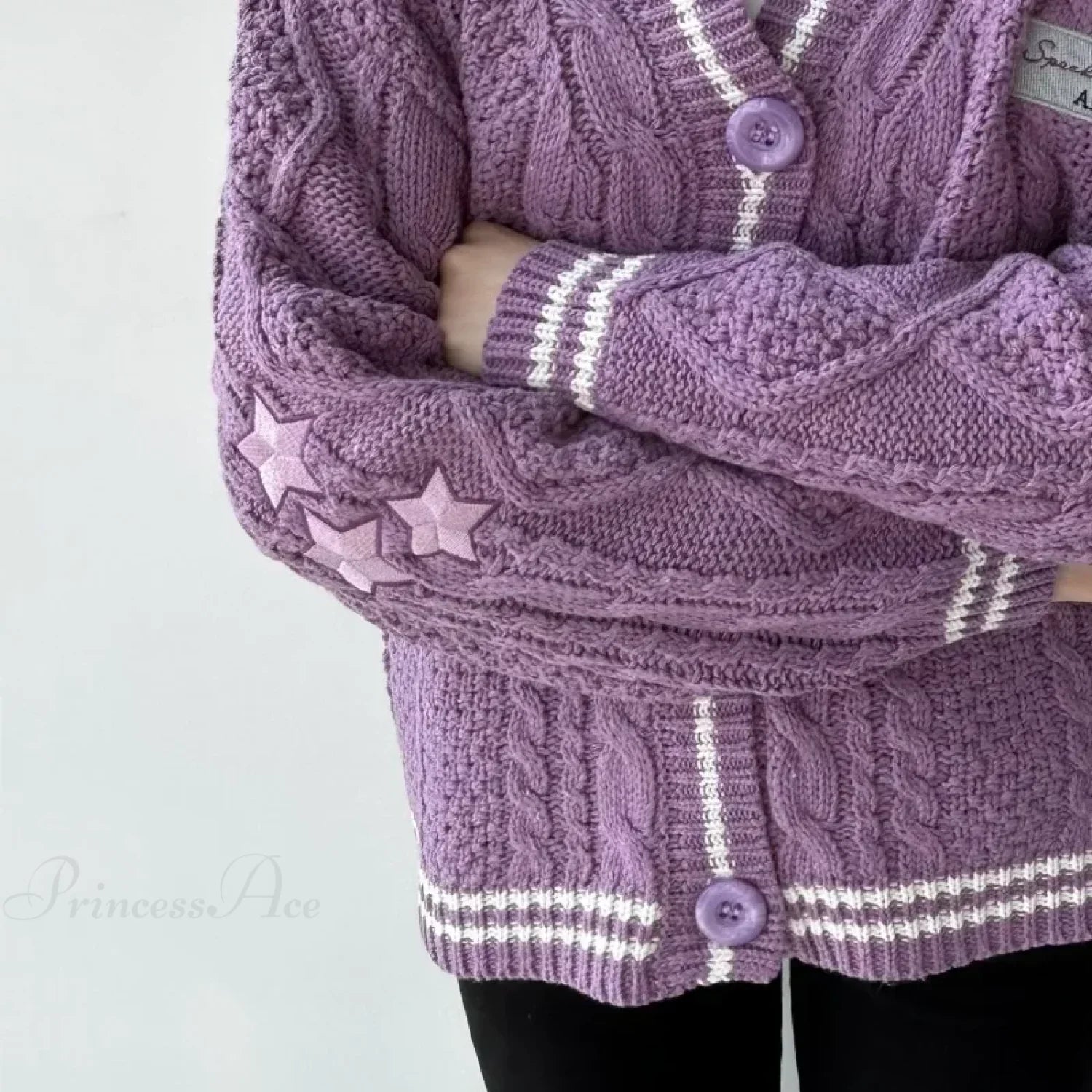 Star Embroidered V-neck Cardigan image 5