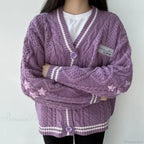 Star Embroidered V-neck Cardigan image 1