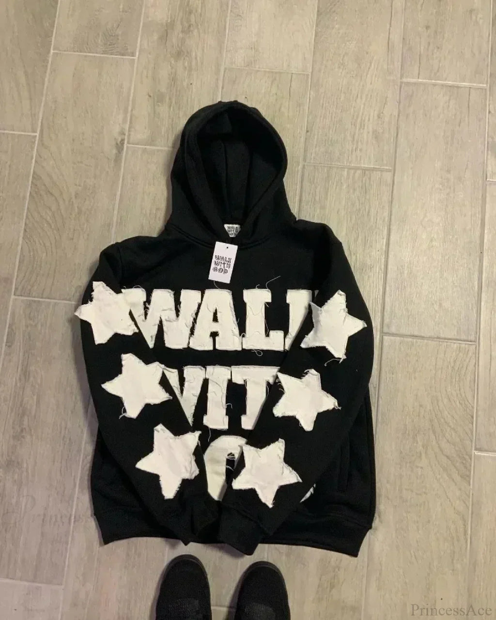 Star Patch Embroidery Hoodie image 3