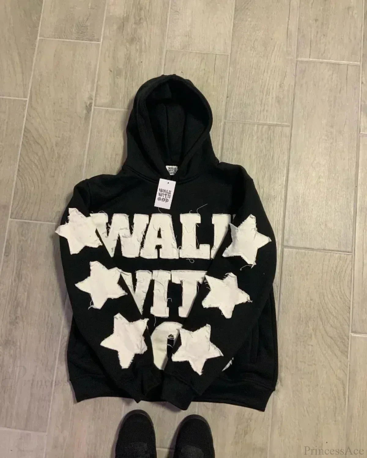 Star Patch Embroidery Hoodie image 3