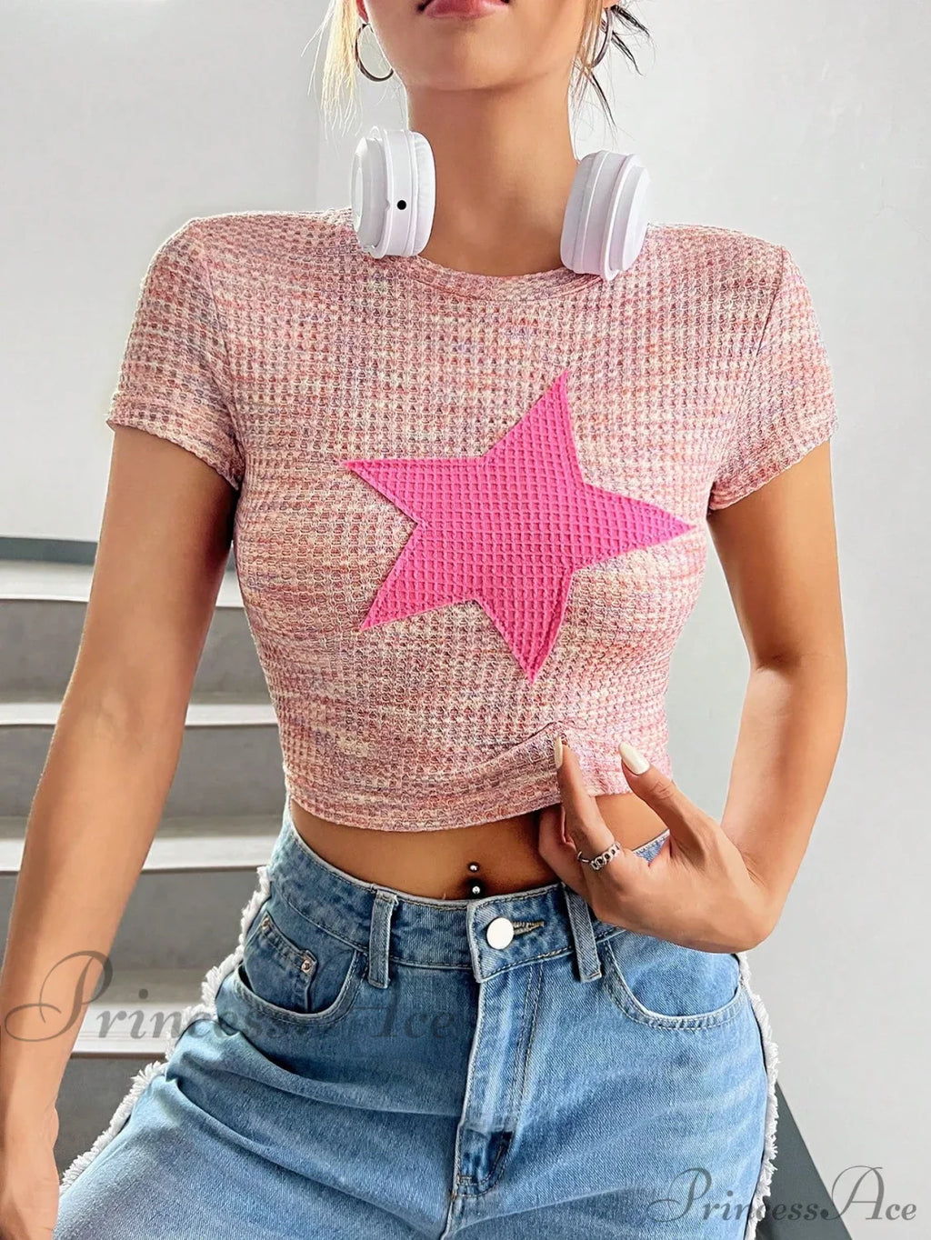 Star Patched Crop Tee image 8