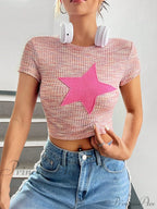 Star Patched Crop Tee image 8