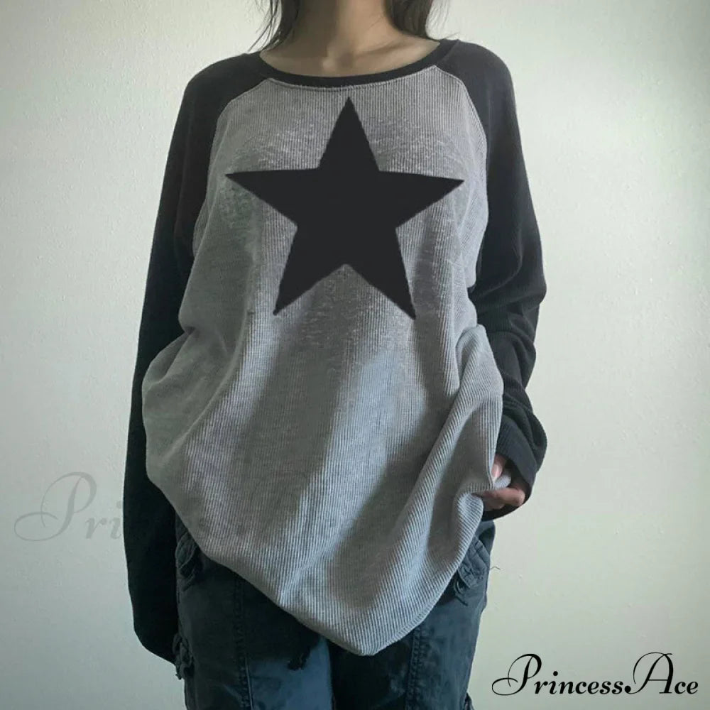 Star Print Oversized T-shirts image 3