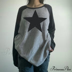 Star Print Oversized T-shirts image 3
