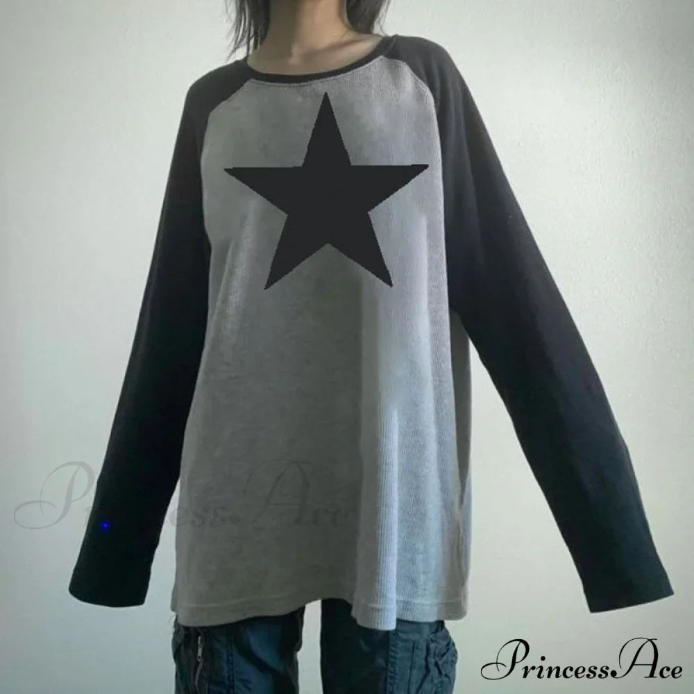 Star Print Oversized T-shirts image 4