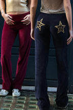 Star Print Stretchy High Waist Straight Leg Pants image 10