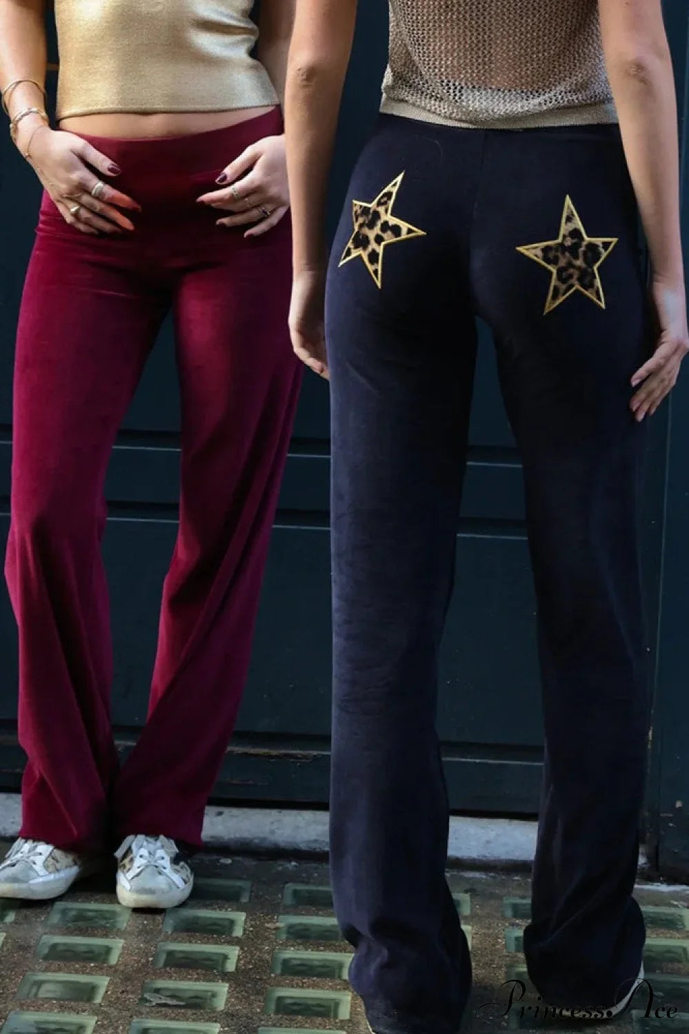 Star Print Stretchy High Waist Straight Leg Pants image 10