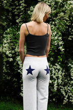 Star Print Stretchy High Waist Straight Leg Pants image 4