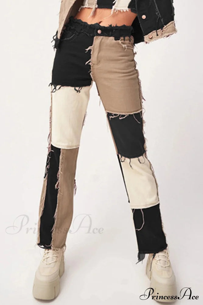 Straight-leg Jeans with Panels image 1