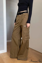 Straight-Leg Multi-Pocket High-Waisted Cargo Pants image 5