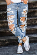 Straight Ripped Jeans image 1