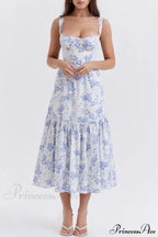 Strap A-Hem Stylish Floral Midi Dress image 11