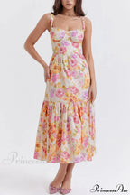 Strap A-Hem Stylish Floral Midi Dress image 5