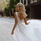 Strapless Bowknot Satin Wedding Dress image 3