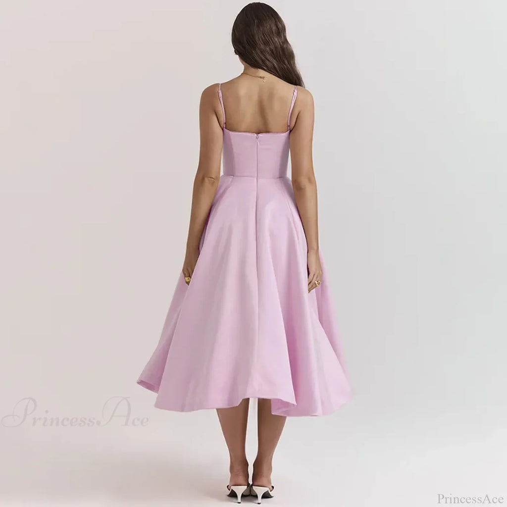 Strapless Elegant A-line Vacation Dress image 5