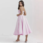 Strapless Elegant A-line Vacation Dress image 4