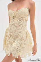 Strapless Lace Embroidery Sexy Party Dress image 1