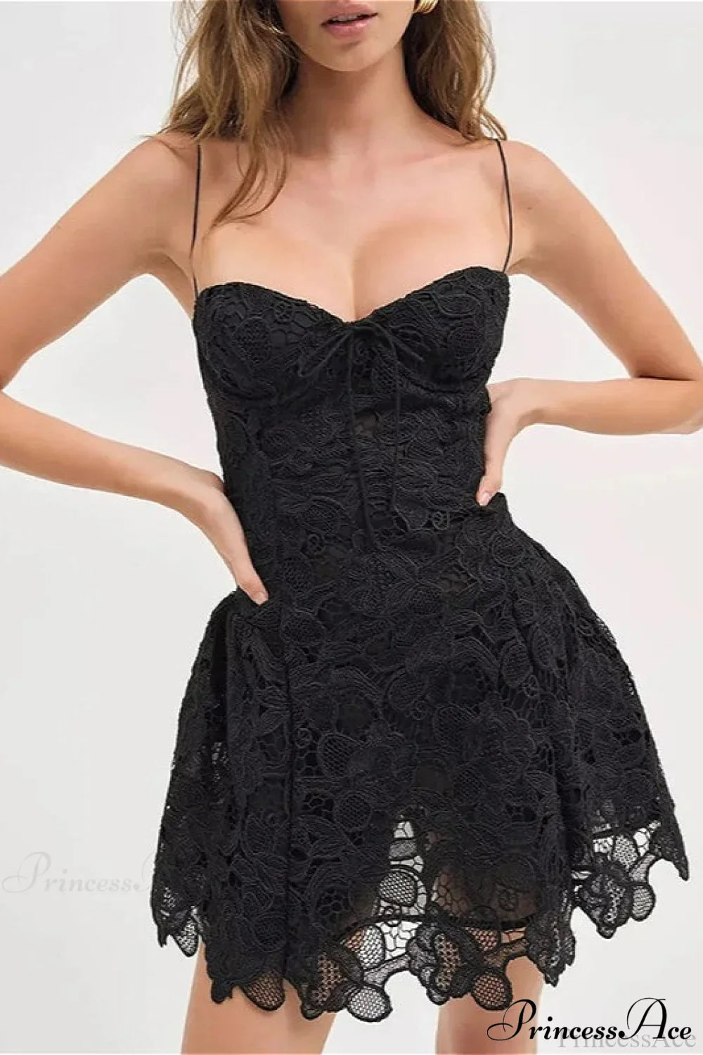 Strapless Lace Embroidery Sexy Party Dress image 3