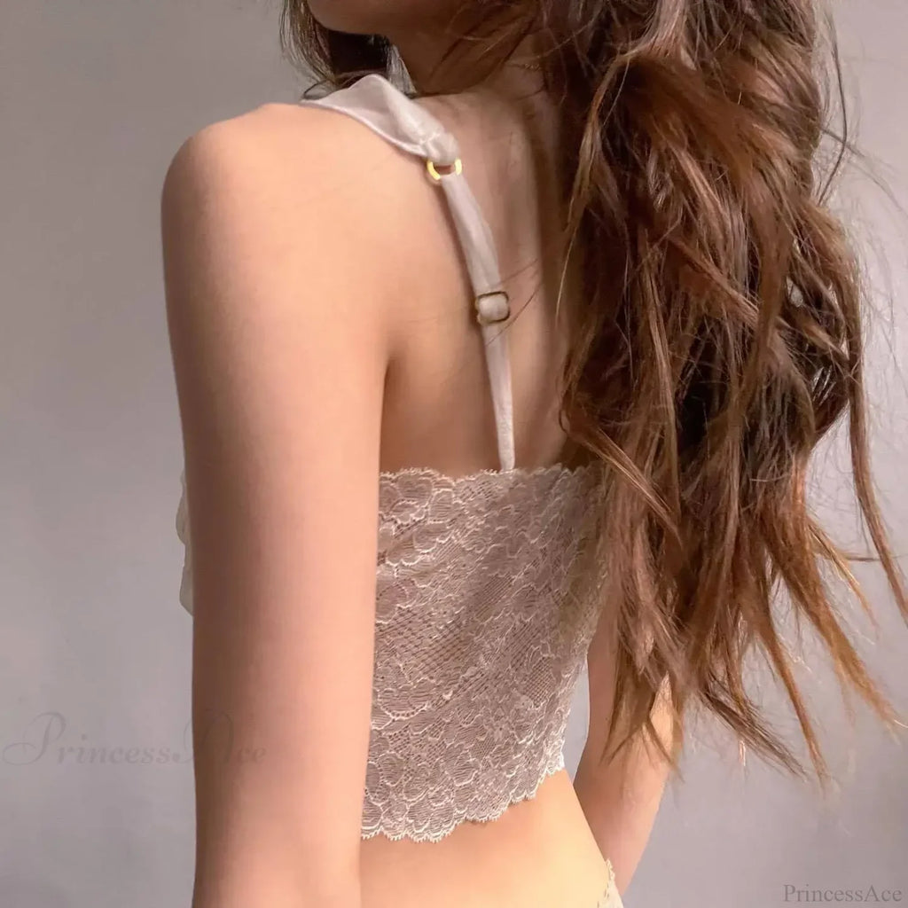 Strapless Lace Mesh Coquette Korean Aesthetic Tank image 3
