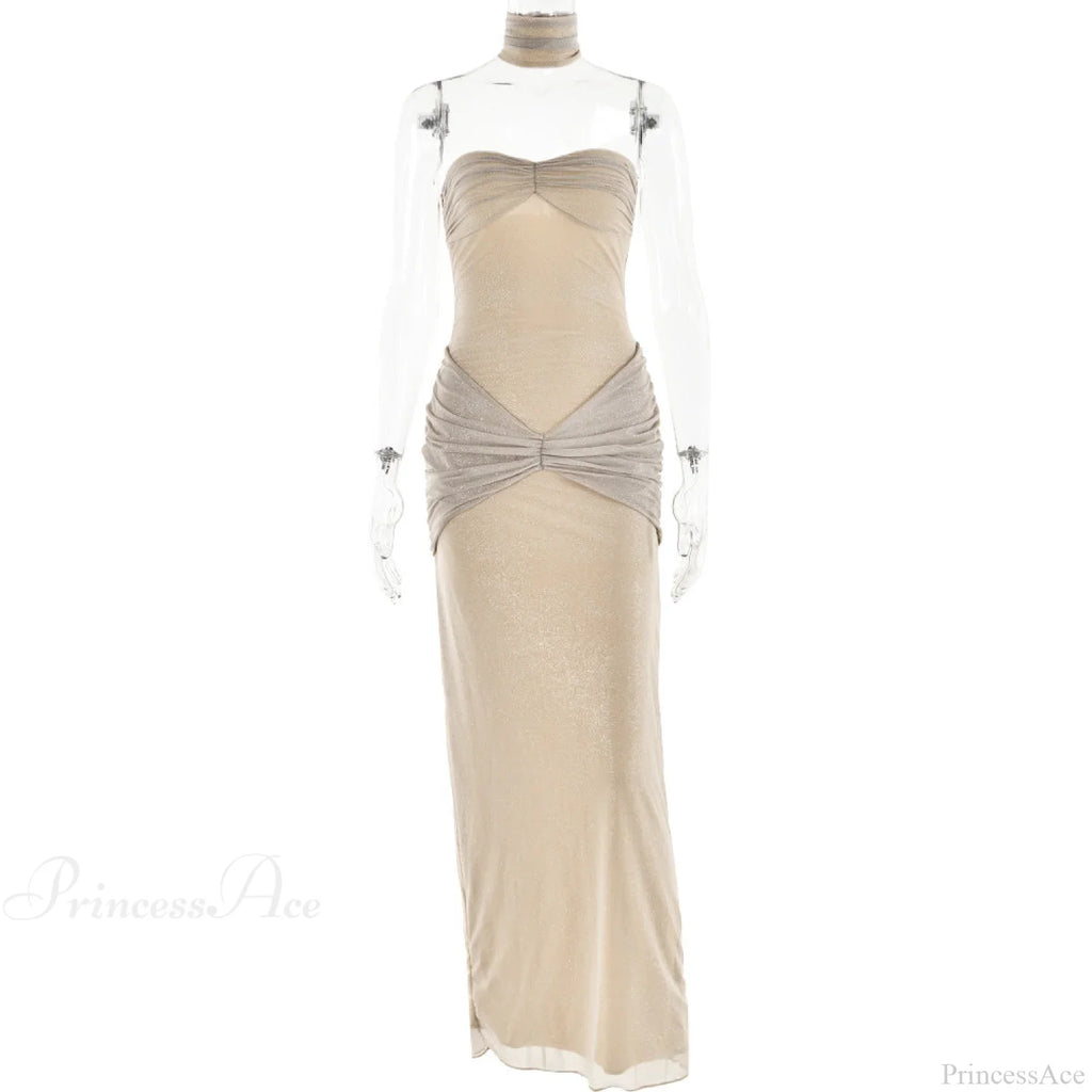 Strapless Ruffled Backless Party Dress image 3