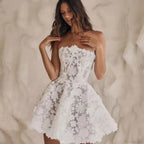 Strapless Short Cocktail Wedding Dress image 5