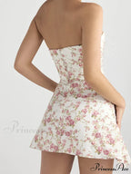 Strapless Tube Sexy Off Shoulder Low Cut Ruched Mini Dress image 5