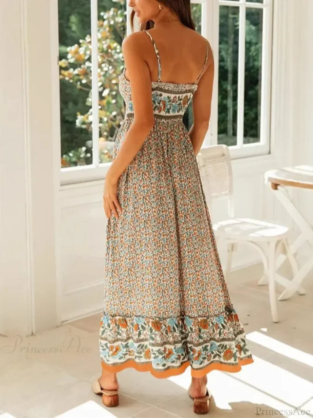Strapless Vacation Summer Maxi Beach Boho Dress image 4