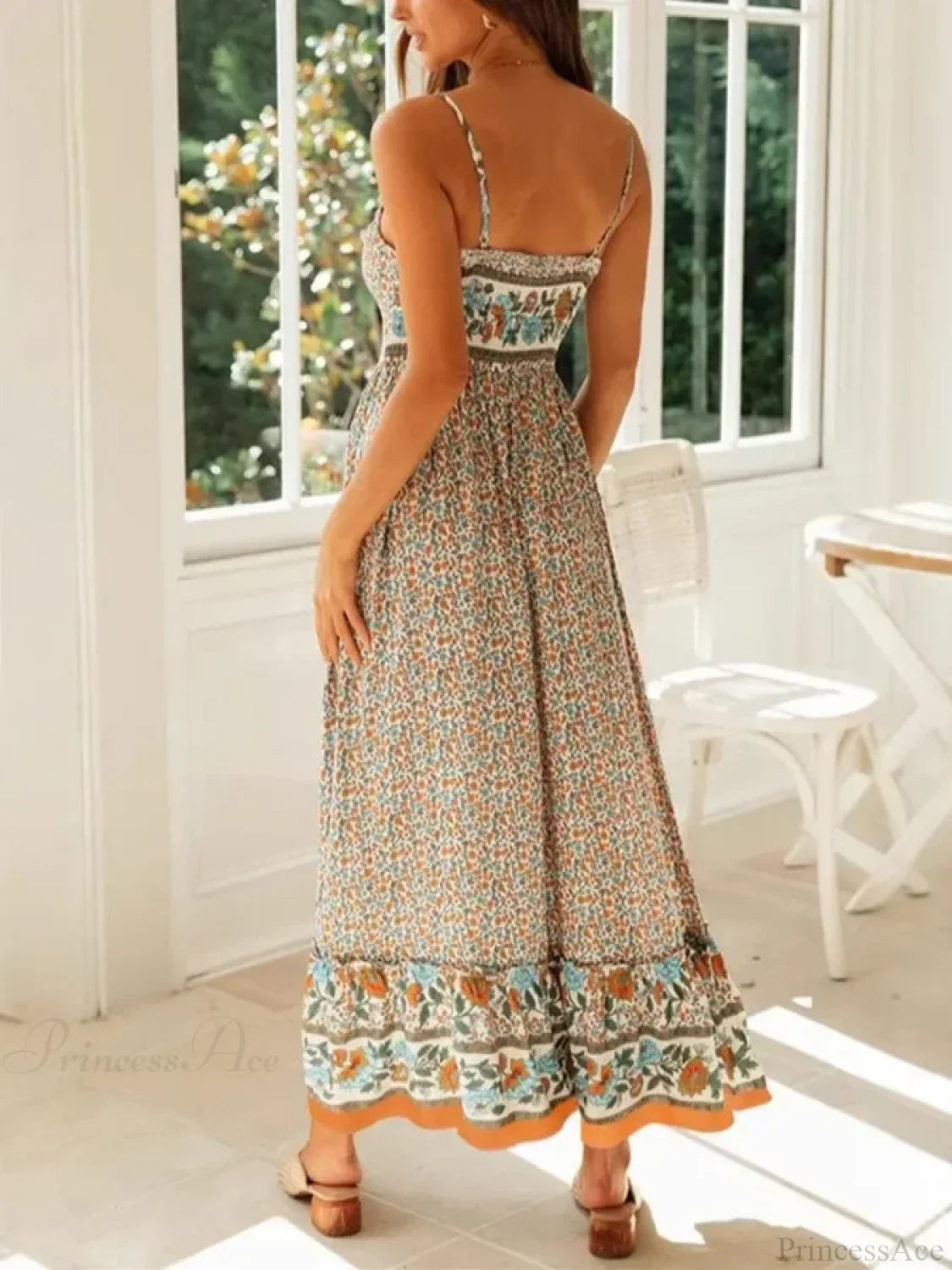 Strapless Vacation Summer Maxi Beach Boho Dress image 4