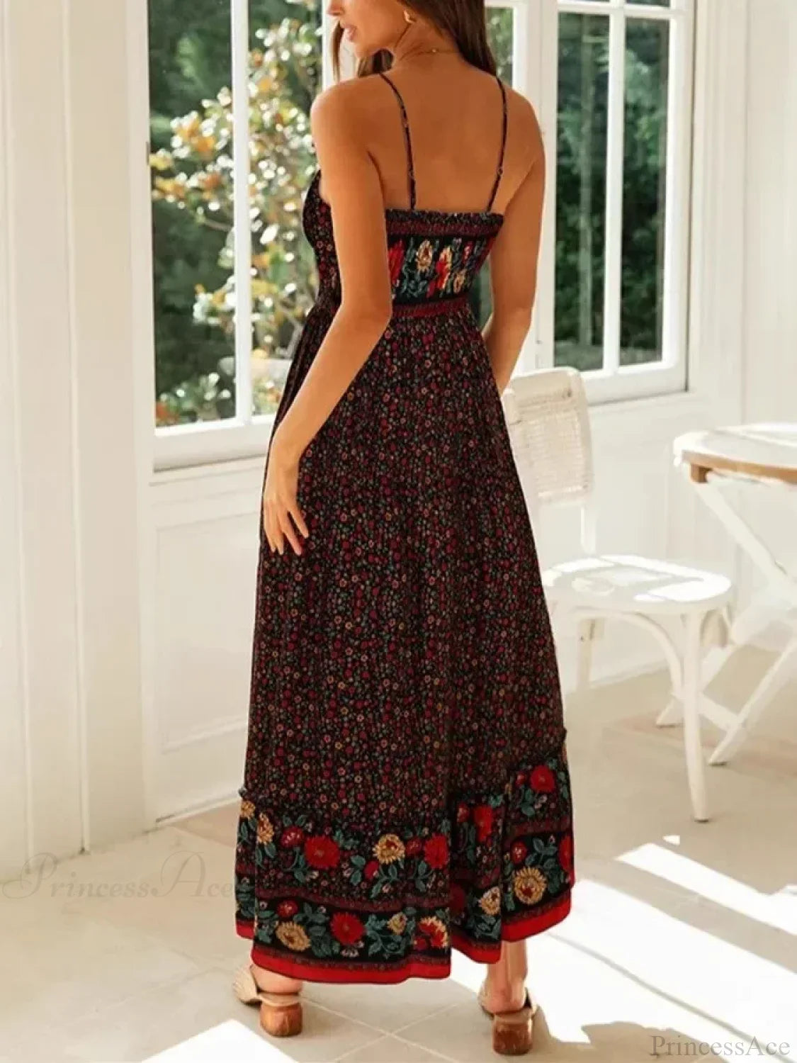 Strapless Vacation Summer Maxi Beach Boho Dress image 6