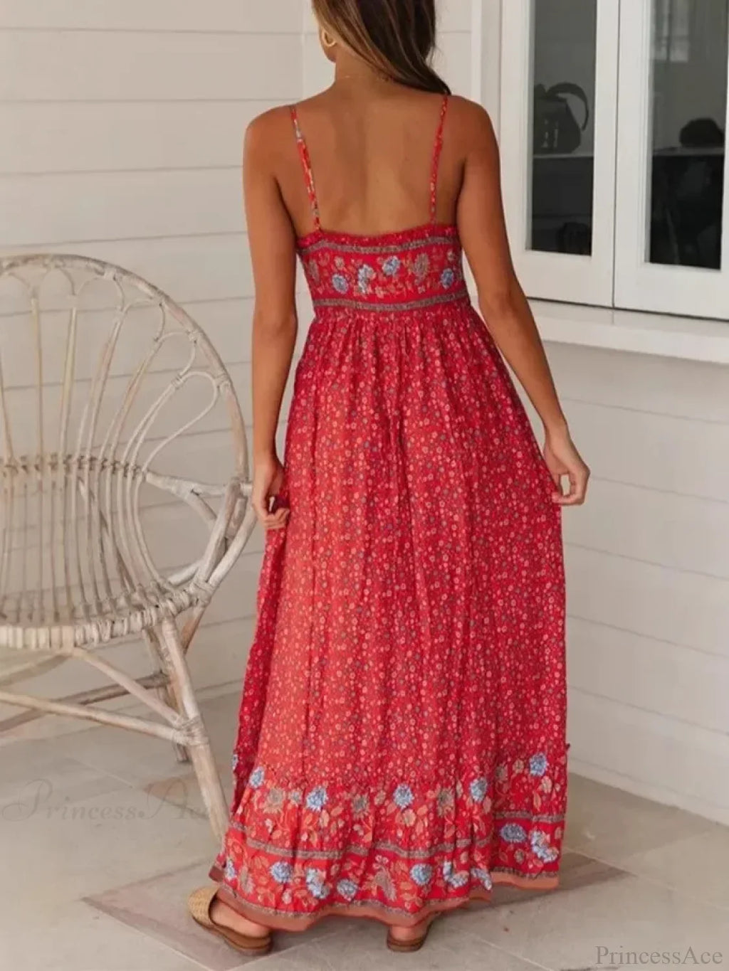 Strapless Vacation Summer Maxi Beach Boho Dress image 2