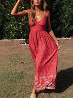 Strapless Vacation Summer Maxi Beach Boho Dress image 1