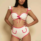 Strappy Backless Ruffle Bikini Set image 7