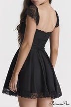 Strappy Lace Patchwork Corset Dress image 14