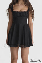 Strappy Lace Patchwork Corset Dress image 16