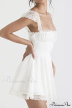 Strappy Lace Patchwork Corset Dress image 6