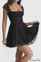 Strappy Lace Patchwork Corset Dress image 15