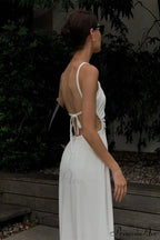 Strappy White Dress with Cut-out Back image 4
