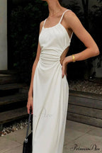 Strappy White Dress with Cut-out Back image 2