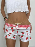 Strawberry Print Cotton Sweatshort image 3