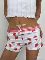 Strawberry Print Cotton Sweatshort image 1